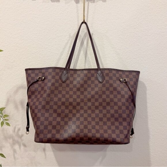 Authentic Extra Large Louis Vuitton Neverfull GM Damier Ebene Tote Bag 2008 - Picture 2 of 14